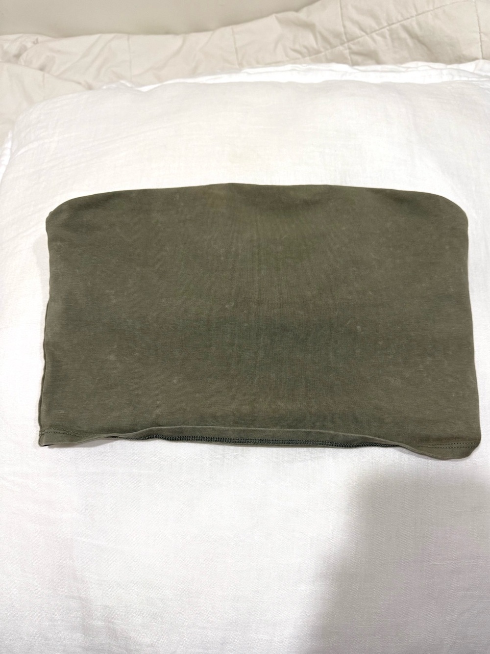 Aerie Olive Green Strapless Tube Top — Minimal Seamless Style
